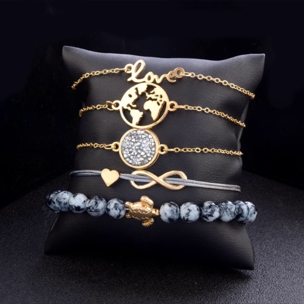 5 pc. Boho bracelet set - Picture 4 of 5